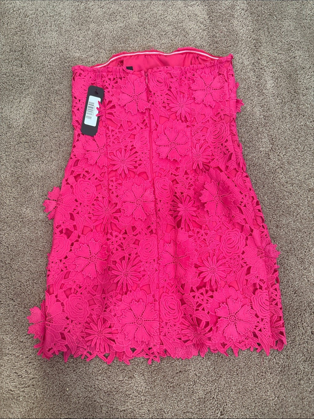 Vici Hot Pink Floral Lace Mini Dress - Picture 4 of 4